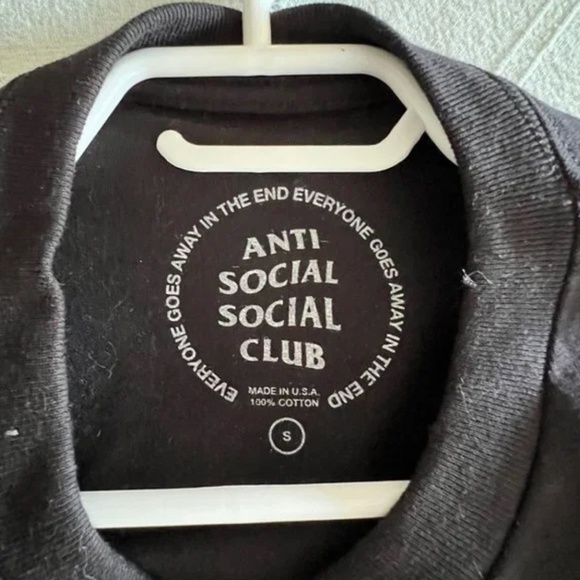 Anti Social Social Club Black Tshirt Small - Purple Logo - Picture 5 of 8